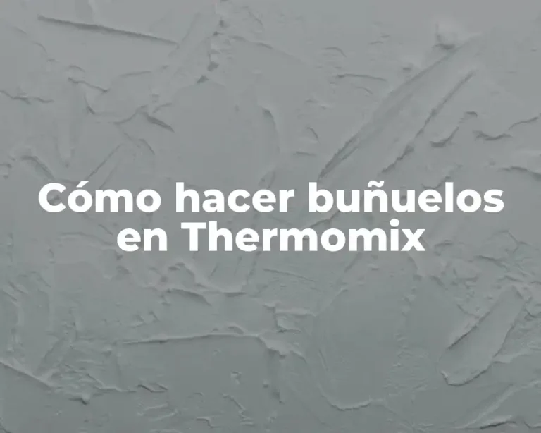 Cómo hacer buñuelos en Thermomix