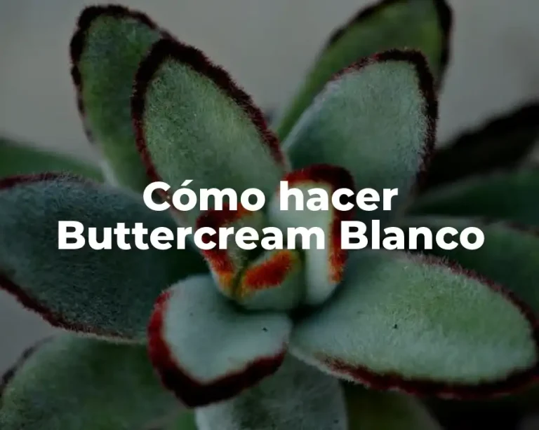 Cómo hacer Buttercream Blanco
