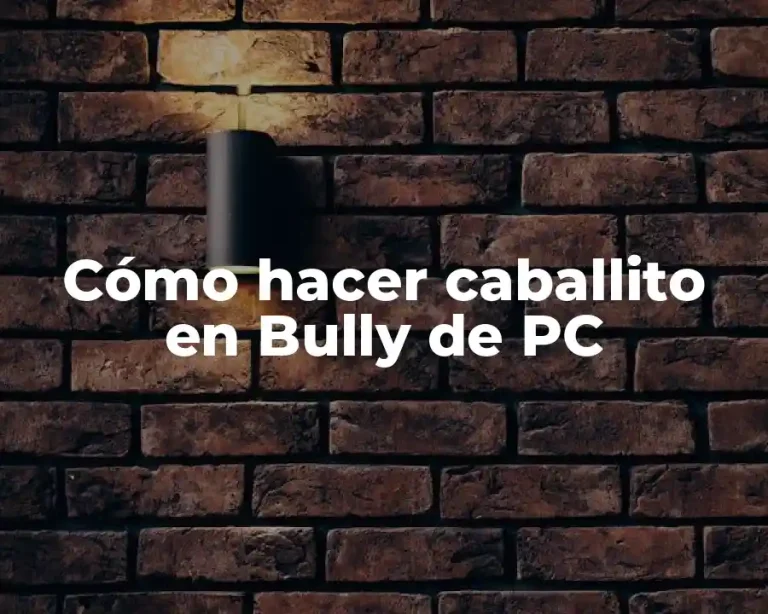 Cómo hacer caballito en Bully de PC