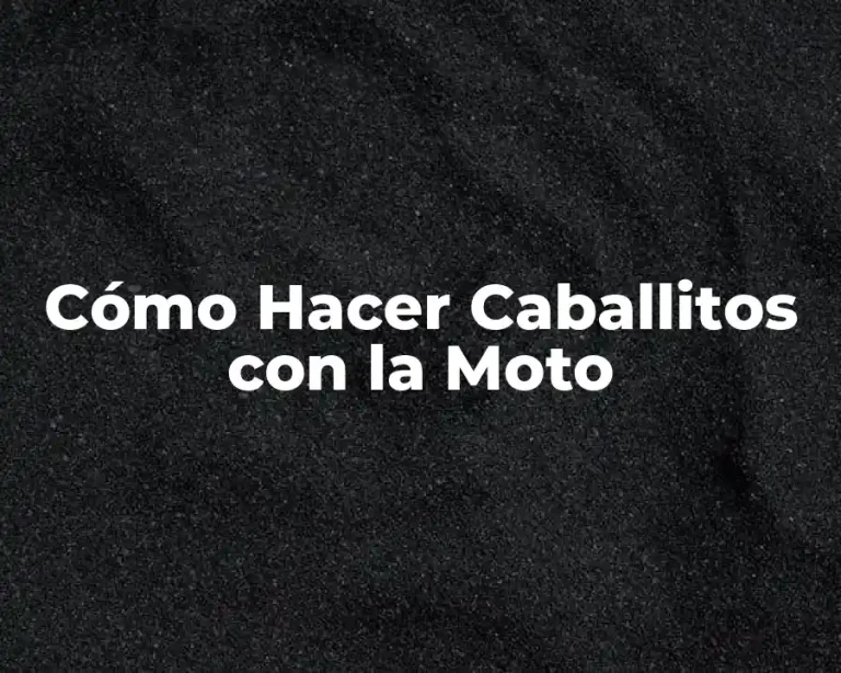 Cómo Hacer Caballitos con la Moto