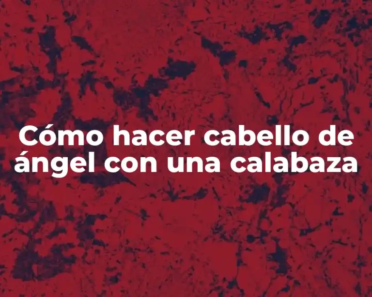 Cómo hacer cabello de ángel con una calabaza