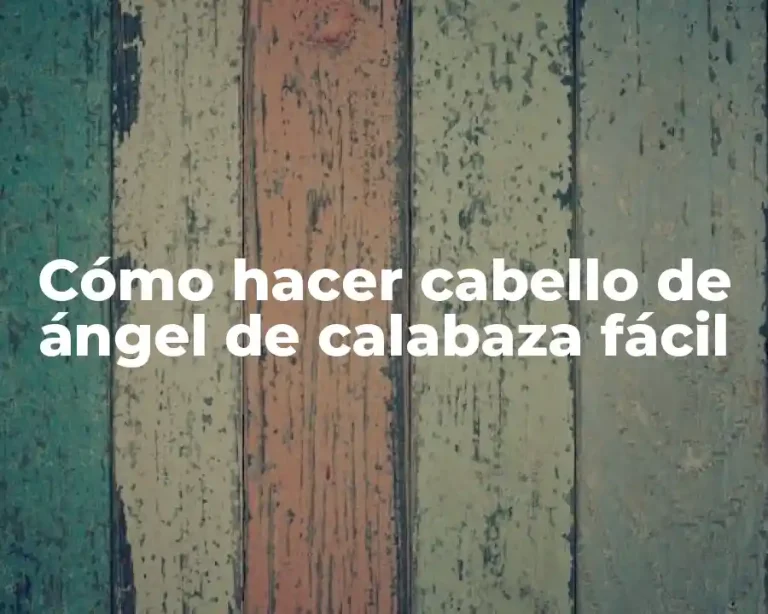 Cómo hacer cabello de ángel de calabaza fácil