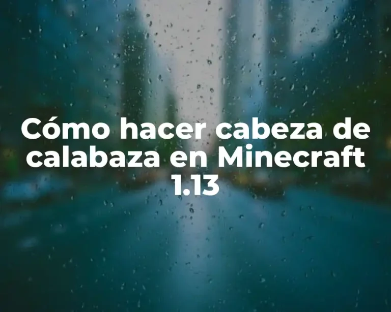 Cómo hacer cabeza de calabaza en Minecraft 1.13