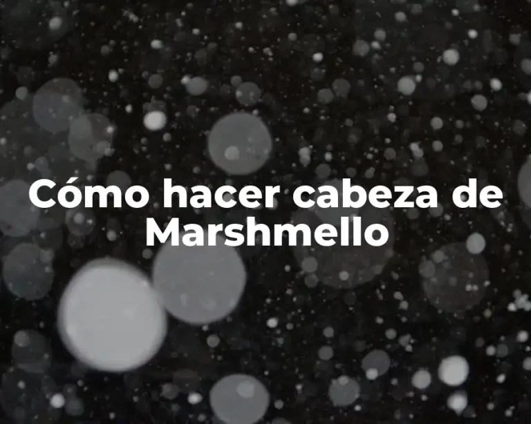 Cómo hacer cabeza de Marshmello