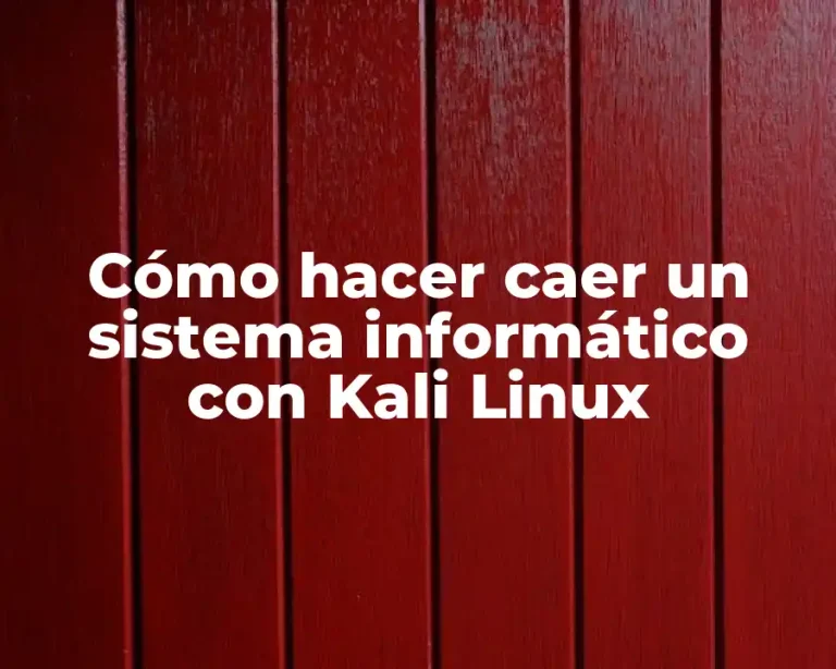 Cómo hacer caer un sistema informático con Kali Linux