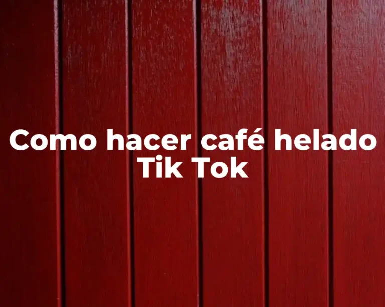 Como hacer café helado Tik Tok