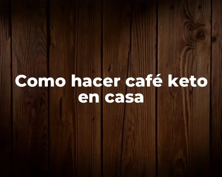 Como hacer café keto en casa
