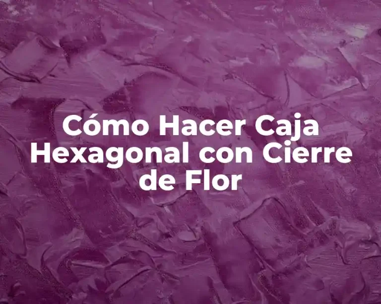Cómo Hacer Caja Hexagonal con Cierre de Flor