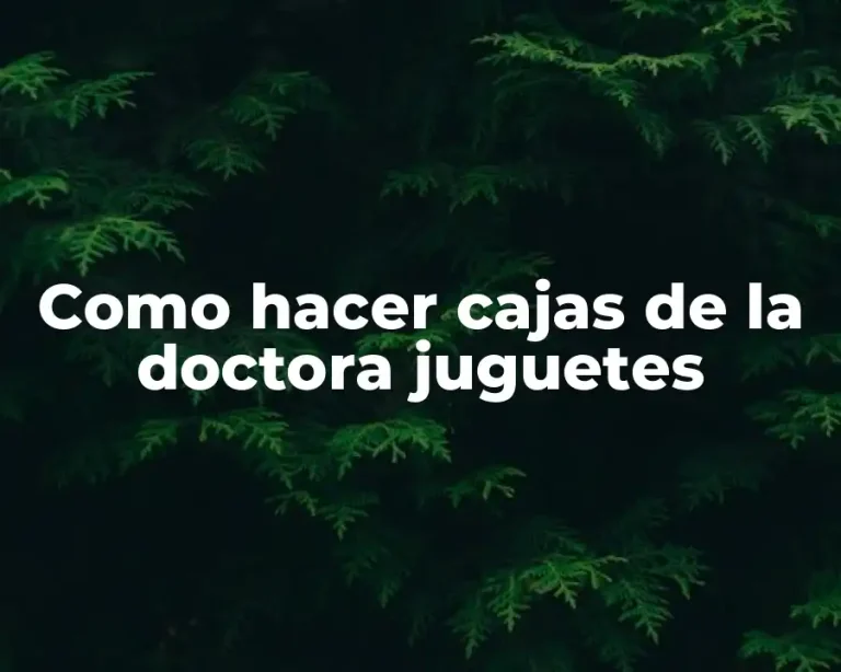 Como hacer cajas de la doctora juguetes