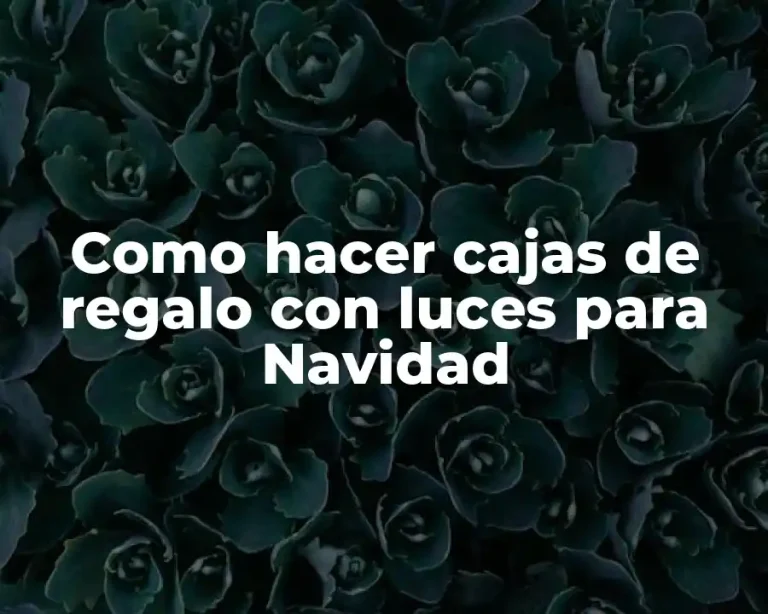 Como hacer cajas de regalo con luces para Navidad