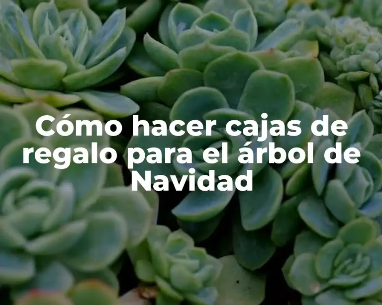 Cómo hacer cajas de regalo para el árbol de Navidad