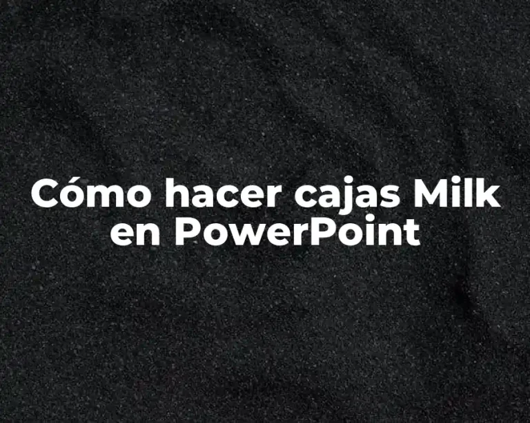 Cómo hacer cajas Milk en PowerPoint