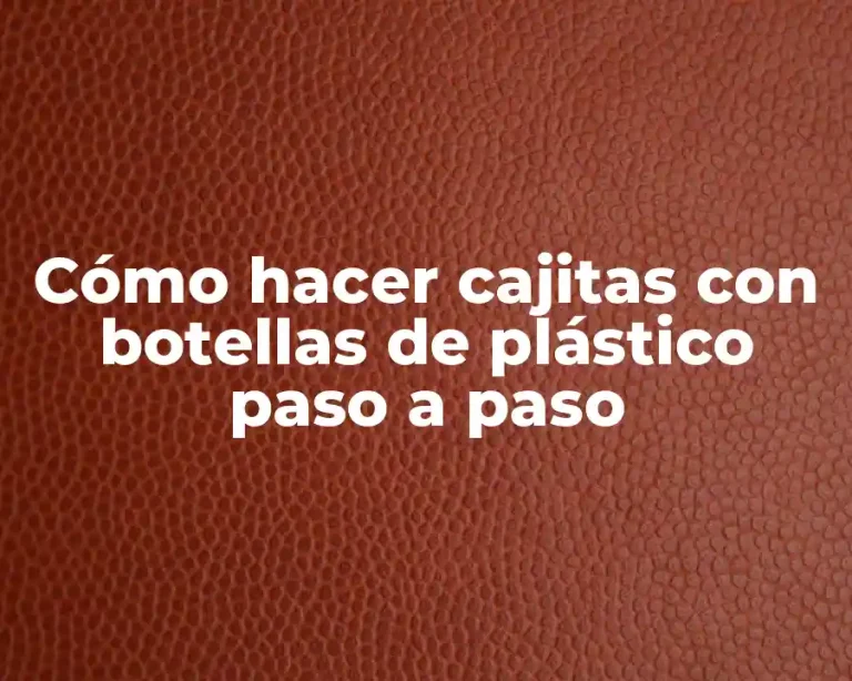 Cómo hacer cajitas con botellas de plástico paso a paso