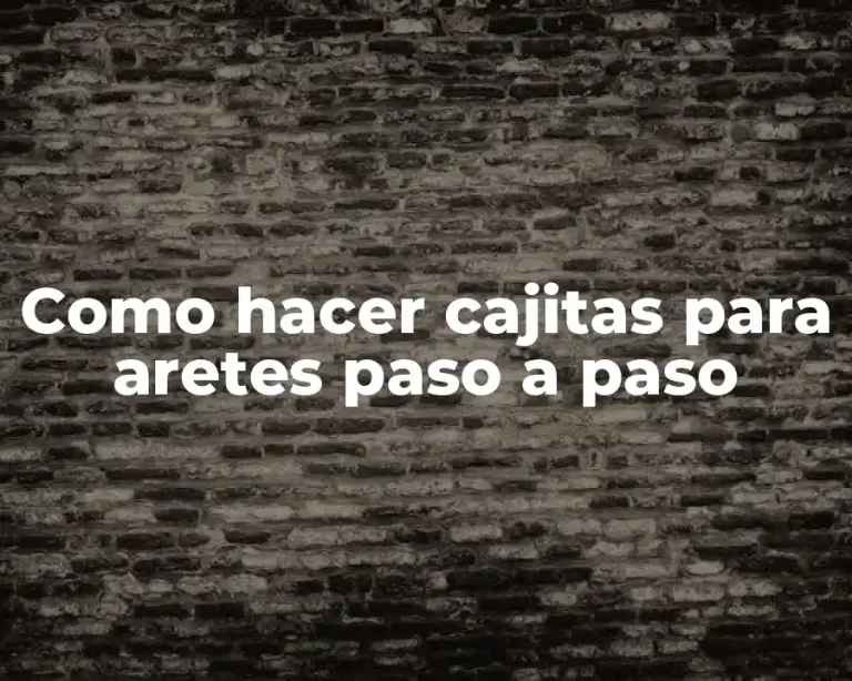 Como hacer cajitas para aretes paso a paso
