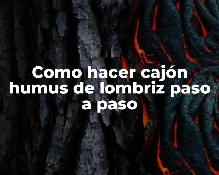 Como hacer cajón humus de lombriz paso a paso