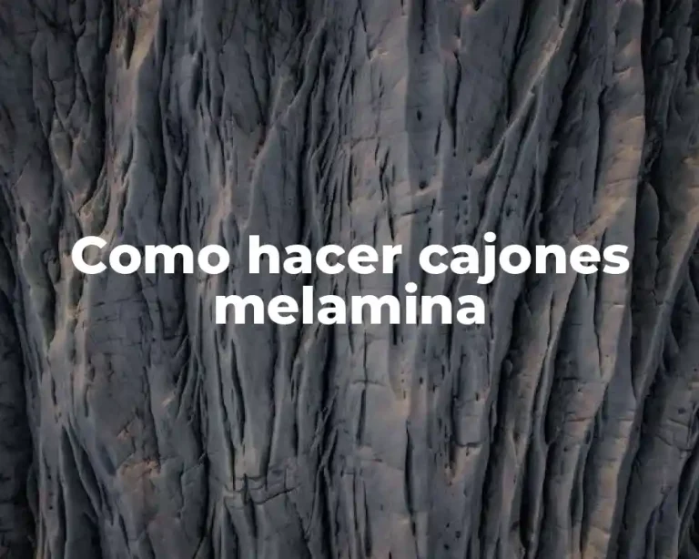 Como hacer cajones melamina