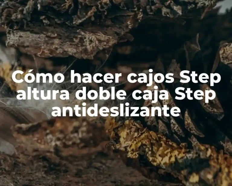Cómo hacer cajos Step altura doble caja Step antideslizante