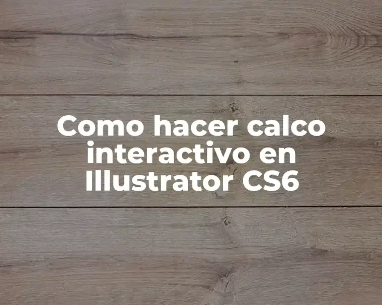 Como hacer calco interactivo en Illustrator CS6