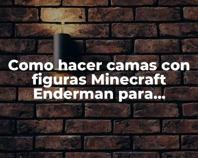 Como hacer camas con figuras Minecraft Enderman para Minecraft PC