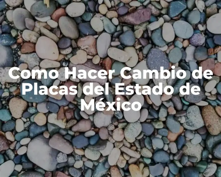 Como Hacer Cambio de Placas del Estado de México