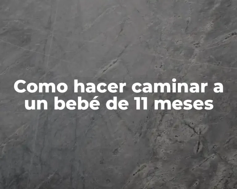 Como hacer caminar a un bebé de 11 meses