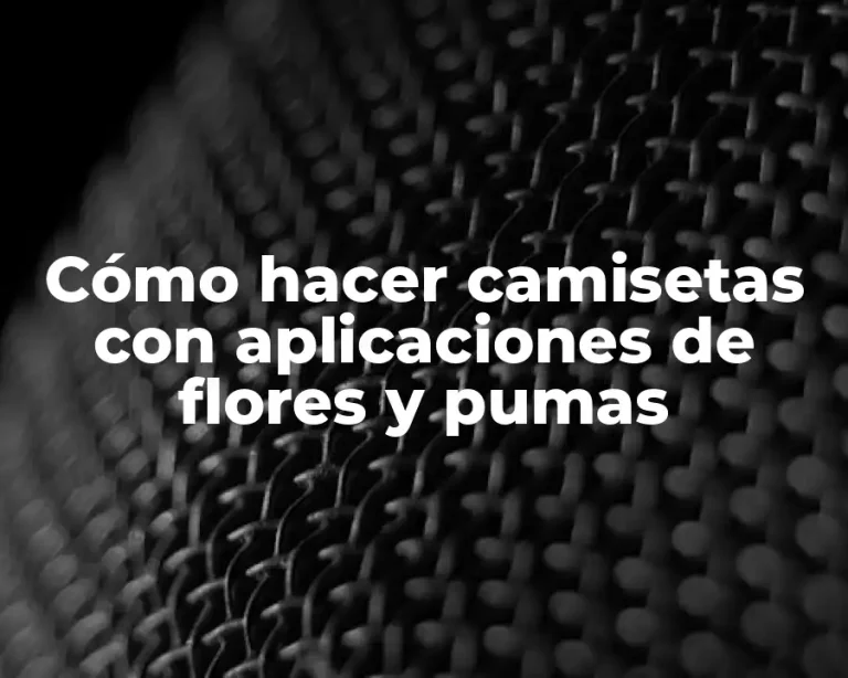 Cómo hacer camisetas con aplicaciones de flores y pumas
