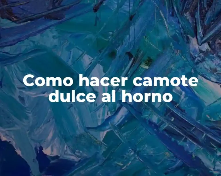 Como hacer camote dulce al horno