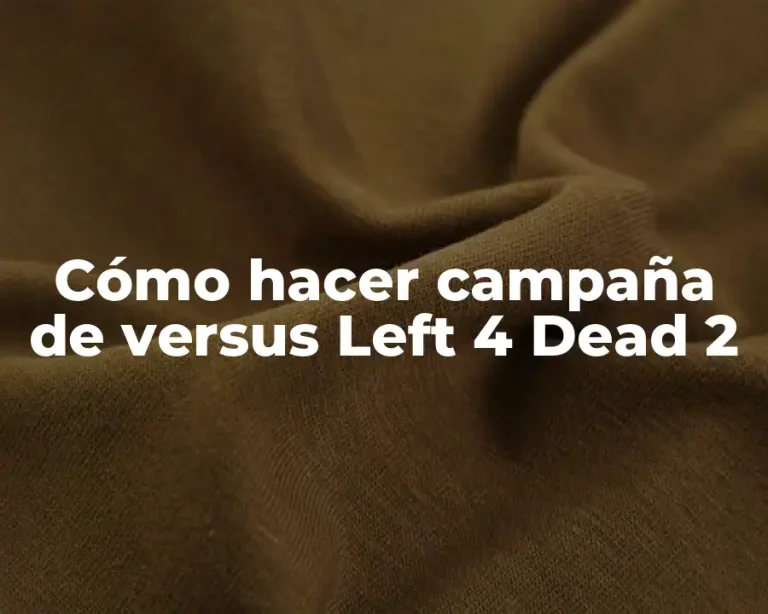 Cómo hacer campaña de versus Left 4 Dead 2