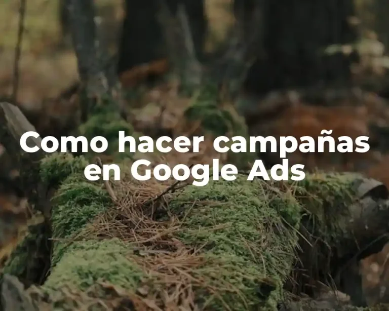 Como hacer campañas en Google Ads