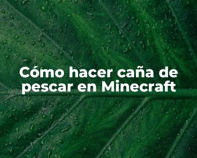 Cómo hacer caña de pescar en Minecraft