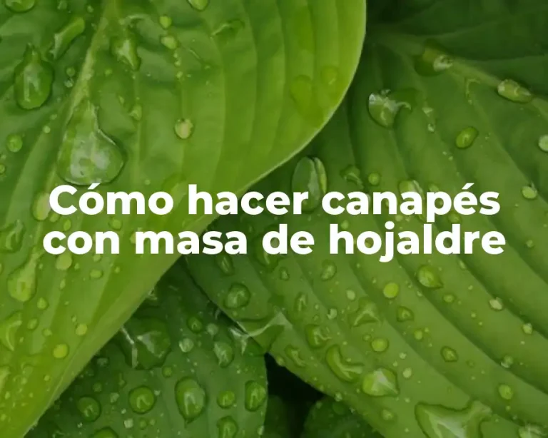 Cómo hacer canapés con masa de hojaldre
