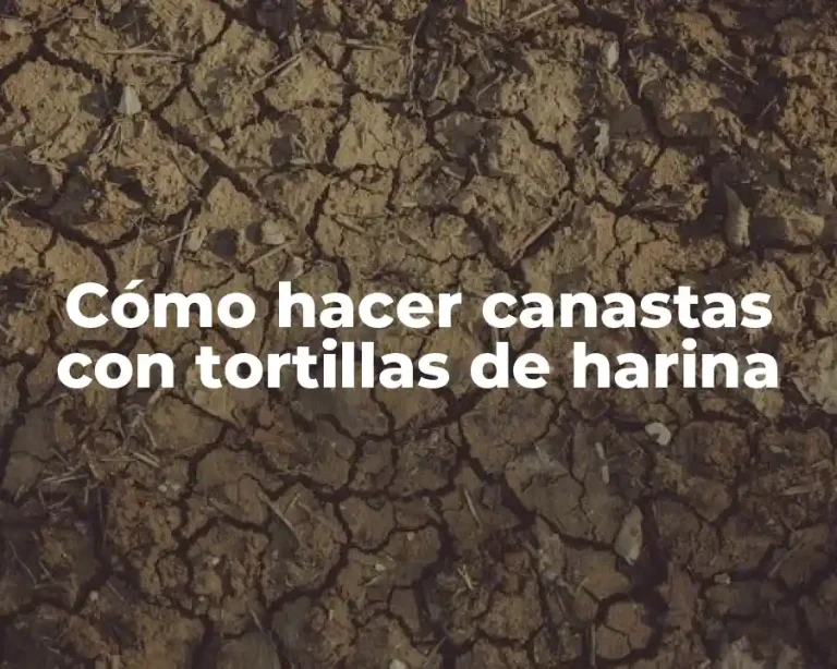 Cómo hacer canastas con tortillas de harina