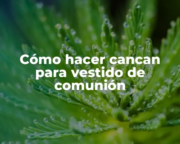 Cómo hacer cancan para vestido de comunión