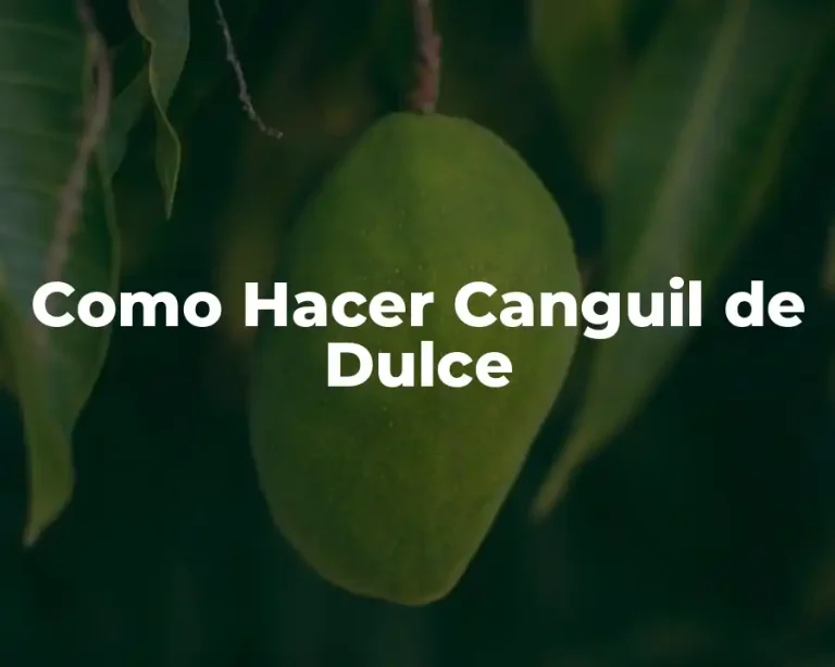 Como Hacer Canguil de Dulce