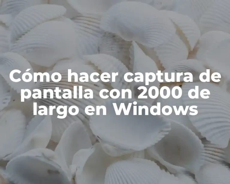 Cómo hacer captura de pantalla con 2000 de largo en Windows
