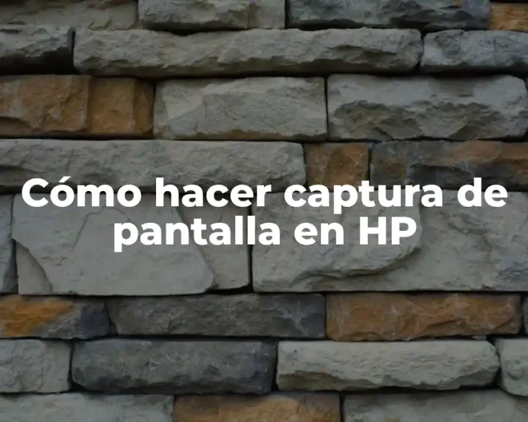 Cómo hacer captura de pantalla en HP