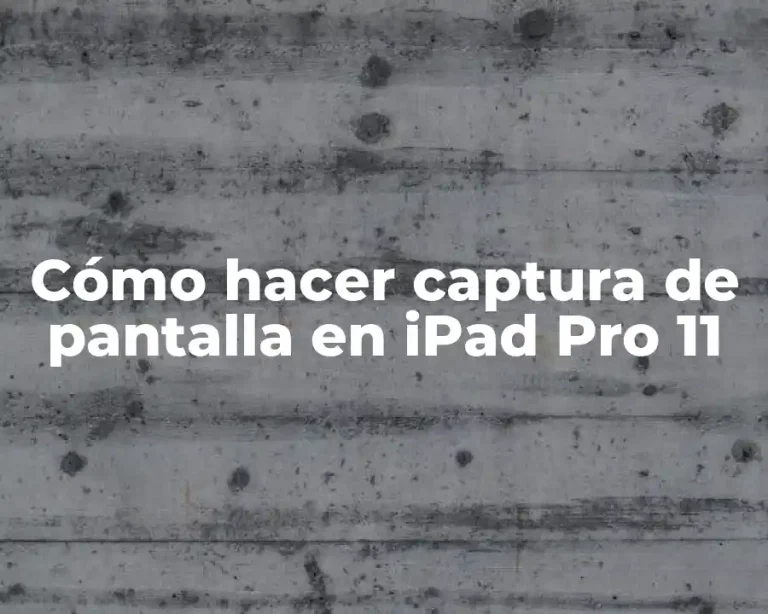 Cómo hacer captura de pantalla en iPad Pro 11