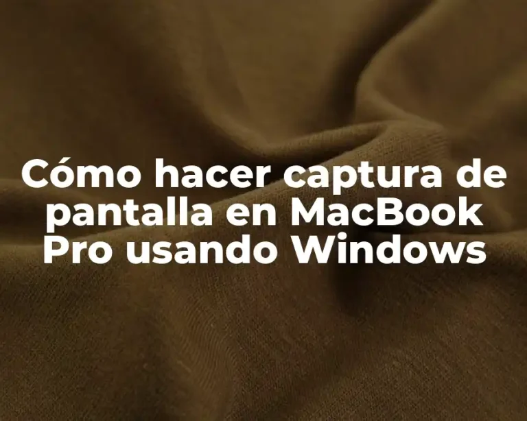 Cómo hacer captura de pantalla en MacBook Pro usando Windows