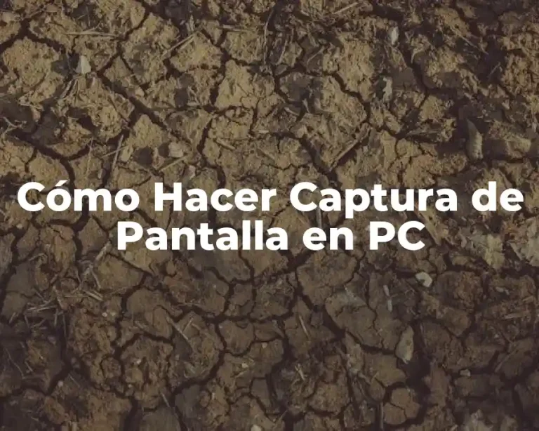 Cómo Hacer Captura de Pantalla en PC