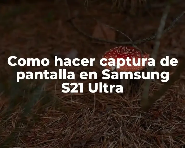 Como hacer captura de pantalla en Samsung S21 Ultra