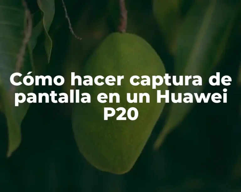 Cómo hacer captura de pantalla en un Huawei P20