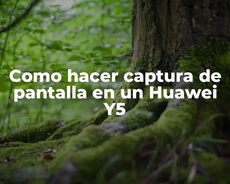 Como hacer captura de pantalla en un Huawei Y5