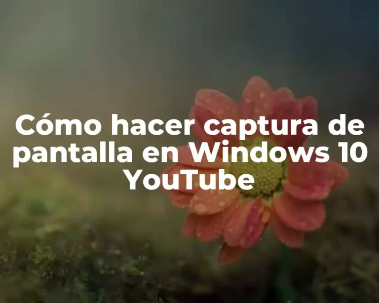 Cómo hacer captura de pantalla en Windows 10 YouTube