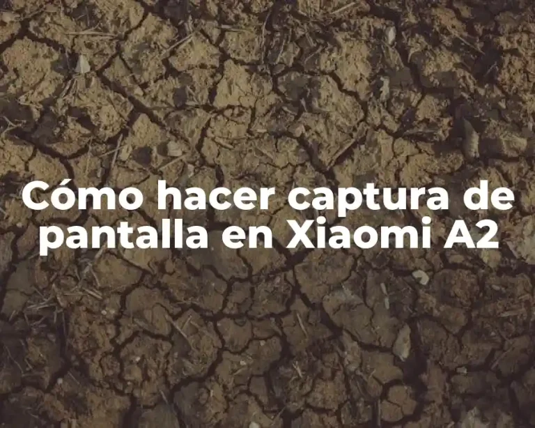 Cómo hacer captura de pantalla en Xiaomi A2