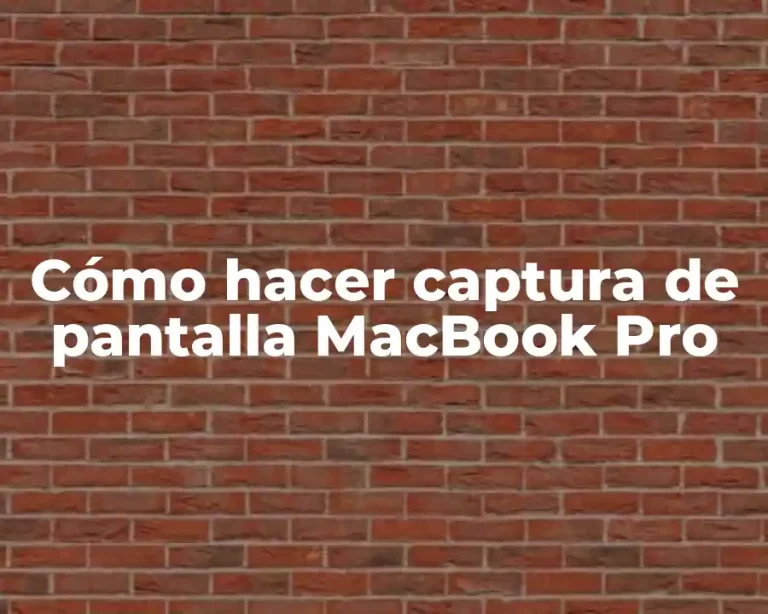 Cómo hacer captura de pantalla MacBook Pro