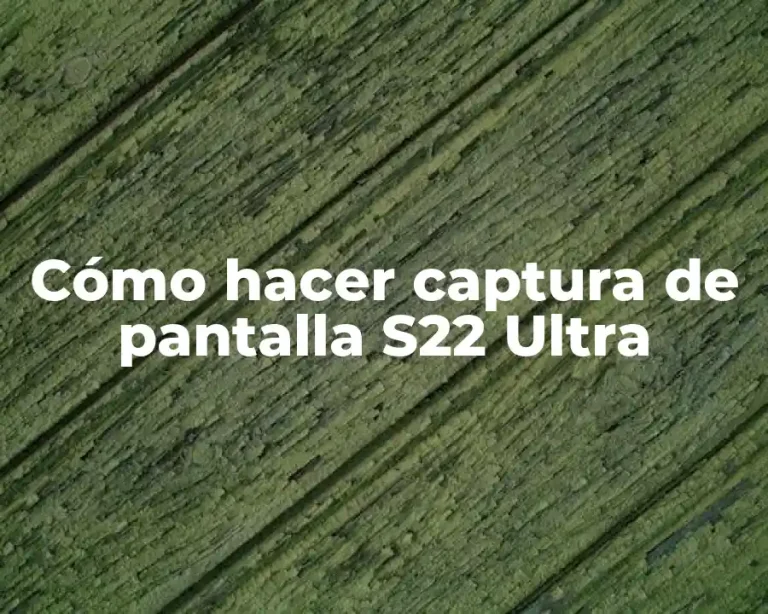 Cómo hacer captura de pantalla S22 Ultra