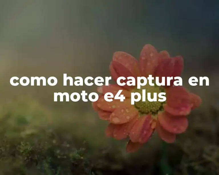 como hacer captura en moto e4 plus