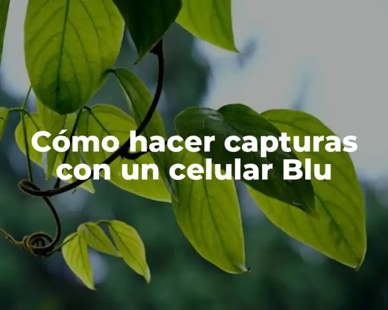 Cómo hacer capturas con un celular Blu