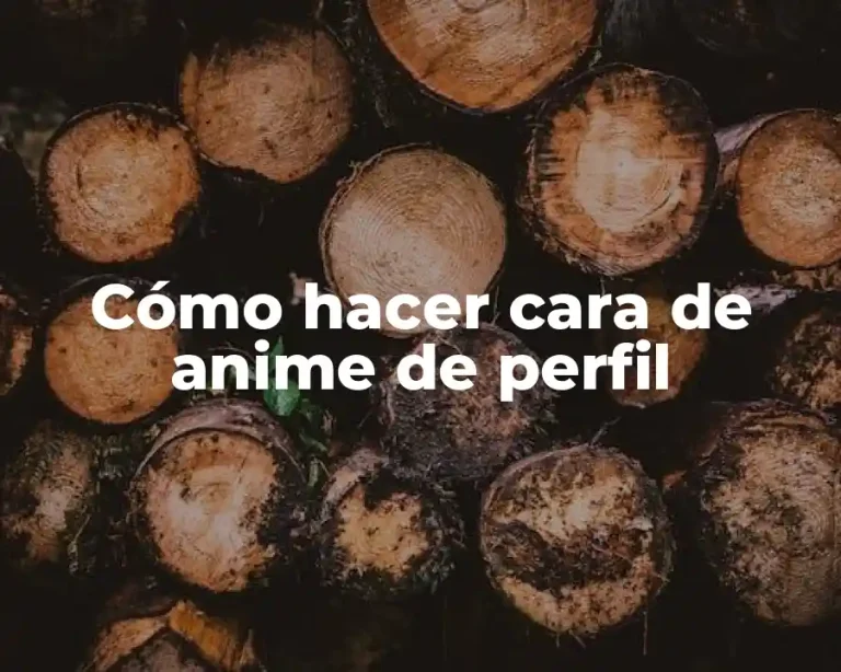 Cómo hacer cara de anime de perfil