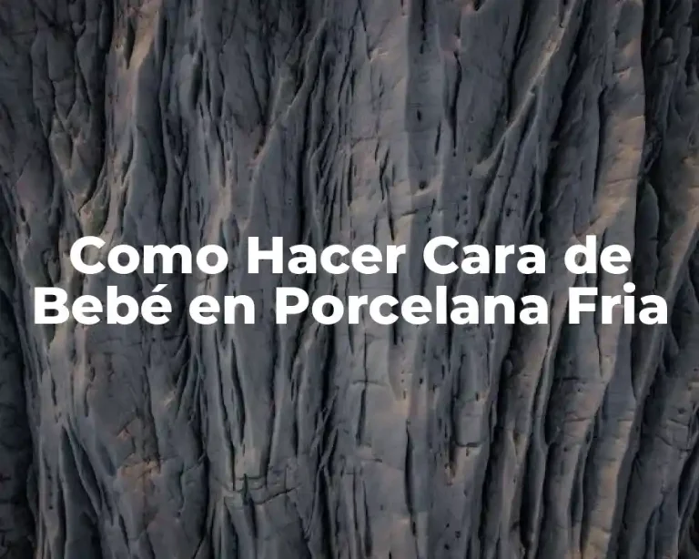 Como Hacer Cara de Bebé en Porcelana Fria